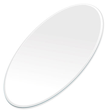 ミラー トレイ ミラー トレー 鏡 トレイ 鏡 トレー:スーパークリアミラー(高透過 超透明鏡) 楕円形(140x300mm)(鏡トレイ 鏡トレー ミラートレイ...