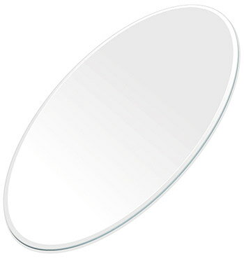 ミラー トレイ ミラー トレー 鏡 トレイ 鏡 トレー:スーパークリアミラー(高透過 超透明鏡) 楕円形(140x400mm)(鏡トレイ 鏡トレー ミラートレイ...