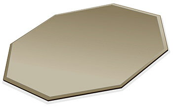 ミラー トレイ ミラー トレー 鏡 トレイ 鏡 トレー:ブロンズミラー(ブロンズ色の鏡) 正八角形(350x350mm)(鏡トレイ 鏡トレー ミラートレイ ミラ...