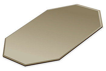 ミラー トレイ ミラー トレー 鏡 トレイ 鏡 トレー:ブロンズミラー(ブロンズ色の鏡) 長八角形(130x180mm)(鏡トレイ 鏡トレー ミラートレイ ミラ...