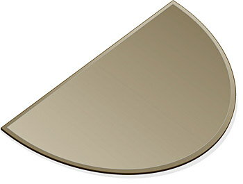 ミラー トレイ ミラー トレー 鏡 トレイ 鏡 トレー:ブロンズミラー(ブロンズ色の鏡) 半円形(300x150mm)(鏡トレイ 鏡トレー ミラートレイ ミラー...