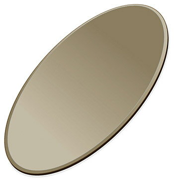 ミラー トレイ ミラー トレー 鏡 トレイ 鏡 トレー:ブロンズミラー(ブロンズ色の鏡) 楕円形(140x400mm)(鏡トレイ 鏡トレー ミラートレイ ミラー...