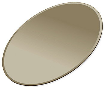 ミラー トレイ ミラー トレー 鏡 トレイ 鏡 トレー:ブロンズミラー(ブロンズ色の鏡) 楕円形(200x300mm)(鏡トレイ 鏡トレー ミラートレイ ミラー...