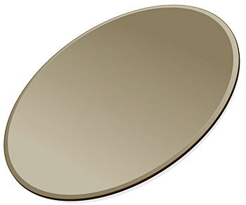 ミラー トレイ ミラー トレー 鏡 トレイ 鏡 トレー:ブロンズミラー(ブロンズ色の鏡) 楕円形(233x350mm)(鏡トレイ 鏡トレー ミラートレイ ミラー...