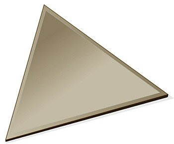 ミラー トレイ ミラー トレー 鏡 トレイ 鏡 トレー:ブロンズミラー(ブロンズ色の鏡) 正三角形(250x217mm)(鏡トレイ 鏡トレー ミラートレイ ミラ...