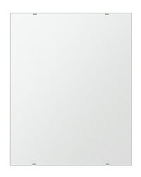 クリスタル ミラー 洗面鏡 浴室鏡 600x750mm 長方形 シンプルカット 洗面 鏡 浴室 ...
