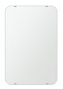 トイレ 鏡 406x610mm 角丸四角形 シンプルカット トイレ鏡 鏡 トイレ 壁掛け ミラー 壁掛け 日本製 5mm厚 取付金具と説明書 壁掛け鏡 美容院 ...
