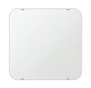 トイレ 鏡 450x450mm 角丸四角形 シンプルカット トイレ鏡 鏡 トイレ 壁掛け ミラー 壁掛け 日本製 5mm厚 取付金具と説明書 壁掛け鏡 美容院 ...