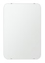 トイレ 鏡 506x760mm 角丸四角形 シンプルカット トイレ鏡 鏡 トイレ 壁掛け ミラー 壁掛け 日本製 5mm厚 取付金具と説明書 壁掛け鏡 美容院 ...