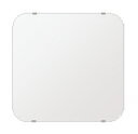 スーパークリアー ミラー 450x450mm 角丸四角形 シンプルカット 鏡 壁掛け ミラー 壁掛け 日本製 5mm厚 玄関 リビング 寝室 トイレ 高透過 高...