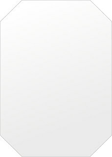 スーパークリアー ミラー 360x500mm エメラルド シンプルカット 鏡 壁掛け ミラー 壁掛け 日本製 5mm厚 玄関 リビング 寝室 トイレ 高透過 高精彩 壁掛け鏡 ウオールミラー 姿見 全身 節分 バレンタイン 新生活 送料無料 [2]