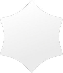 スーパークリアー ミラー 480x550mm ファンシー ヘキサゴン シンプルカット 鏡 壁掛け ミラー 壁掛け 日本製 5mm厚 玄関 リビング 寝室 トイレ 高透過 高精彩 壁掛け鏡 ウオールミラー 姿見 全身 父の日 ギフト お祝い 結婚 送料無料 [2]