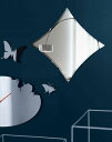 スーパークリアー ミラー 500x500mm ダイヤモンド クリスタルカット 鏡 壁掛け ミラー 壁掛け 日本製 5mm厚 玄関 リビング 寝室 トイレ 高透過...