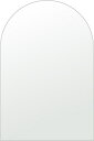 クリスタル ミラー 300x450mm アーチ形状 シンプルカット 鏡 壁掛け ミラー 壁掛け 日本製 5mm厚 玄関 リビング 寝室 トイレ 壁掛け鏡 ウオー...