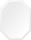 スーパークリアー ミラー 400x500mm 八角形 デラックスカット 鏡 壁掛け ミラー 壁掛け 日本製 5mm厚 玄関 リビング 寝室 トイレ 高透過 高精...