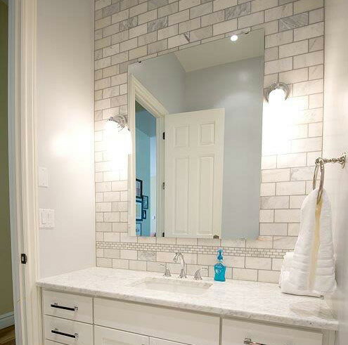 クリスタル ミラー 洗面鏡 浴室鏡 600x800mm 長方形 シンプルカット 