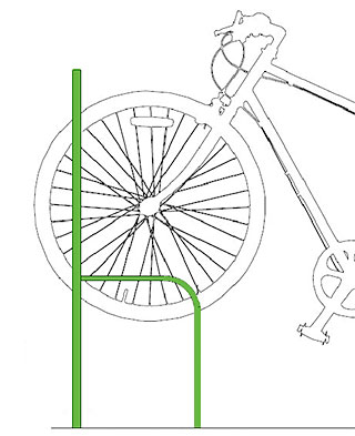 【本日もれなく送料無料★8月28日】 サイクルスタンド スチール 床付け 1台 用 日本製 自転車スタンド 屋外 自転車 スタンド 自転車 自転車ラック サイクルラック 駐輪場 スタンド 固定式 固定タイプ アイアン 国産 コンクリート（グリーン 緑 緑色）