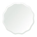 クリスタル ミラー 洗面鏡 浴室鏡 450x450mm サークル ウエーブ デラックスカット 洗面 鏡 浴室 壁掛け ミラー 日本製 5mm厚 壁掛け鏡 ウオー...