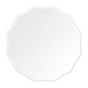 スーパークリアー ミラー 450x450mm サークル ウエーブ クリスタルカット 鏡 壁掛け ミラー 壁掛け 日本製 5mm厚 玄関 リビング 寝室 トイレ ...