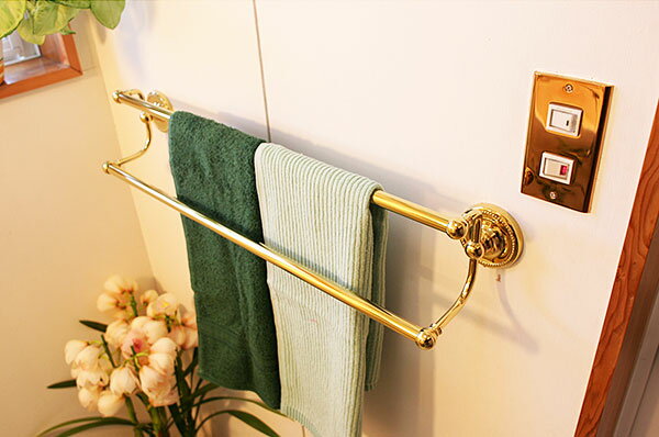 タオルハンガー 幅68 全幅75.2cm タオル掛け タオルバー タオルかけ タオルレール 壁 アイアン 真鍮 アンティーク レトロ おしゃれ 北欧 トイレ 洗...