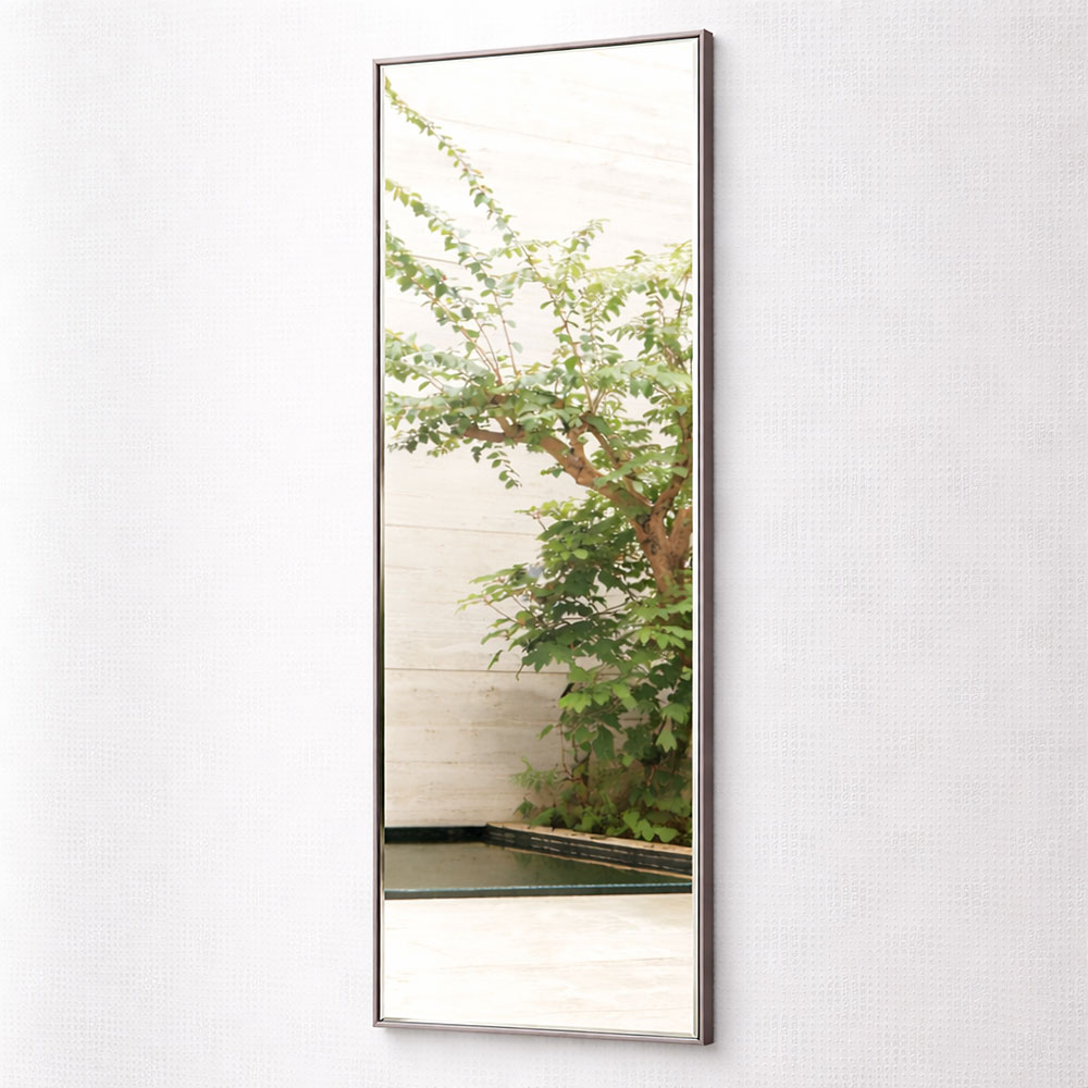 Rakuten - シンプルフレーム ミラー 400x1200mm シルバー 長方形 鏡 壁掛け ミラー 壁掛け 玄関 リビング 寝室 トイレ 洗面 洗面所 洗面鏡 壁掛け鏡 ウォールミラー 姿見 全身 姿見鏡 角型 四角 四角形 銀 銀色 シルバー 引越し 新生活 お祝い 母の日 送料無料