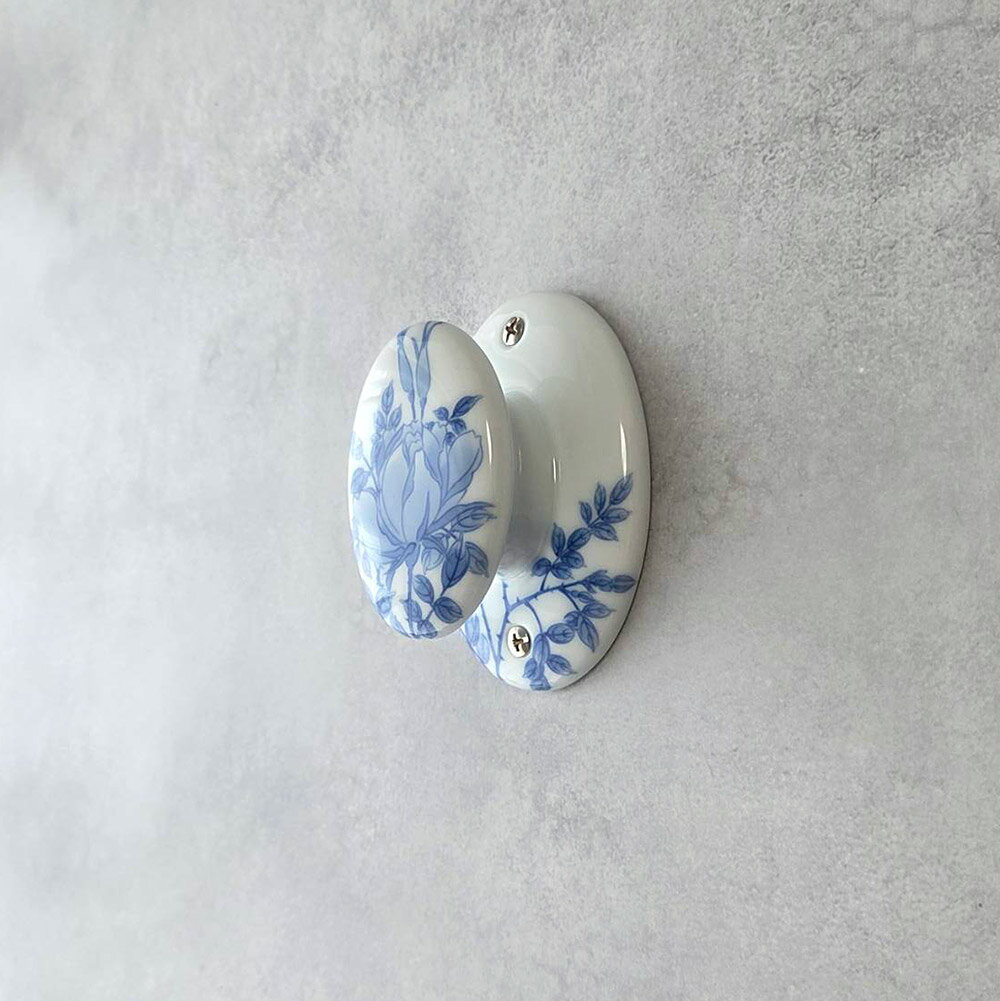 フック 壁掛け 薔薇 有田焼 伊万里焼 磁器 陶磁器 壁掛けフック フック 壁掛け タオルフック バスタオ..