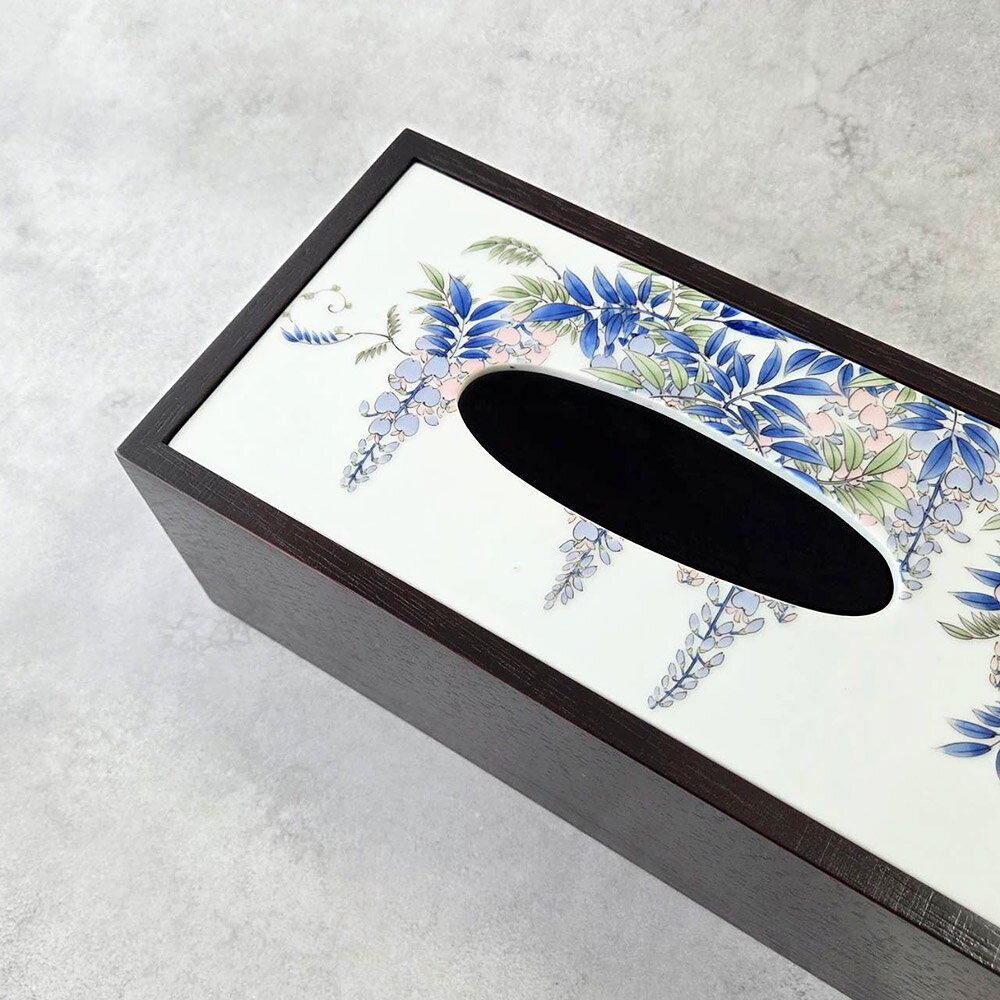 ＼今だけP2倍+送料無料!!/ ティッシュケース 藤 有田焼 伊万里焼 陶器 磁器 陶磁器 ティッシュボックス ティッシュ ケース ケースカバー ボックス ティッシュカバー おしゃれ 有田 和風 日本風 北欧 [3]