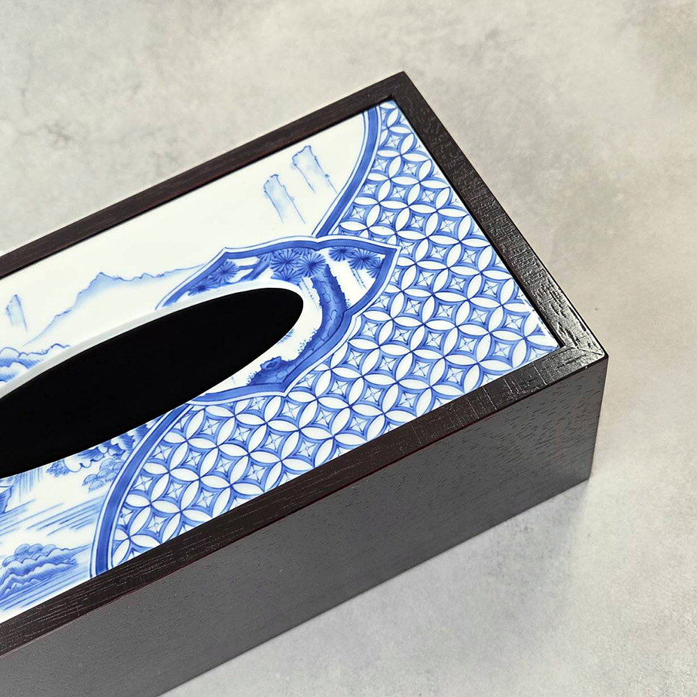 ティッシュケース 吉祥 有田焼 伊万里焼 陶器 磁器 陶磁器 ティッシュボックス ティッシュ ケース ケースカバー ボックス ティッシュカバー おしゃれ 有田 和風 日本風 北欧 父の日 ギフト お祝い 結婚 送料無料 [3]
