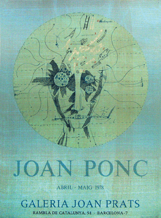 ＼今だけP2倍+送料無料!!／ ジョアン ポンク【Joan Ponc】 ポスター アート ポスター Galerie Joan Prats.Barcelona 1978〔ビンテージ〕