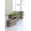 \今日までP2倍+送料無料!!/ ポット 3点セット 鉢 鉢カバー 花 植物 植木 ポット 受け フラワースタンド フラワーラック プランターラック 花台 室内 玄関 庭 庭づくり ガーデニング 園芸 趣味 DIY 屋外 おしゃれ 北欧 アンティーク レトロ