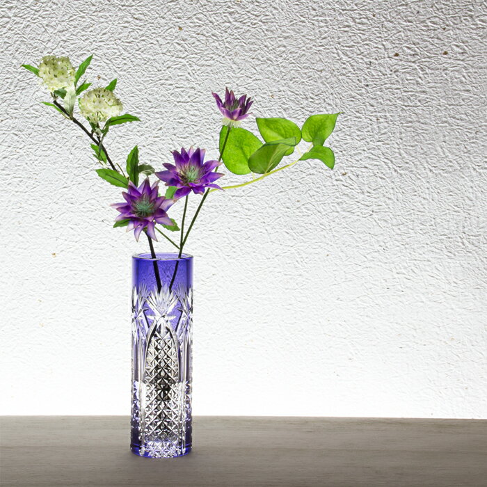 楽天市場 ポイント5倍キャンペーン実施中 メーカー直営店 江戸切子 カガミクリスタル Kagami 一輪挿し 紫 F654 2626 Cmp ラッピング無料 Kagamiオンラインショップ