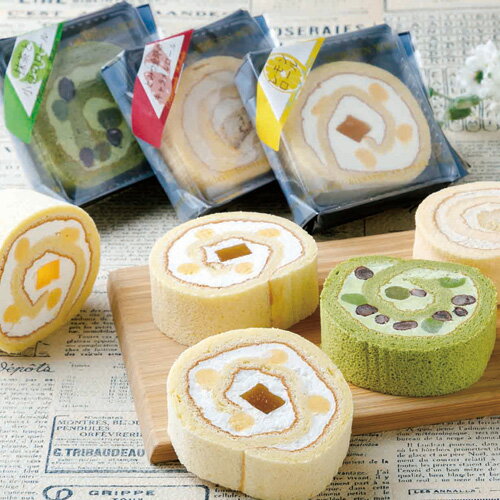 Rakuten - 19-7 越前ロールケーキレモンロールケーキとみつ金時のキャラメルロールケーキ抹茶と小豆のロールケーキスローベリィ福井県 お土産 特産物