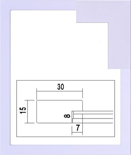 5906アクリルデッサン額（木製） デッサン額縁　水彩額//大衣　393x508mm