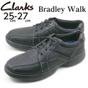 クラークス メンズ カジュアルシューズ Clarks Bradley Walk ブラッドリー ウォーク 26153332 ブラック 黒 革靴 レースアップ ウォーキングシューズ ローカット 靴 シューズ 送料無料