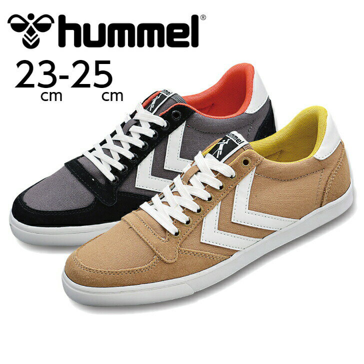 ヒュンメル レディース スニーカー ローカット Hummel SLIMMER STADIL LOW スリマースタディール ロー 208967 2001 ブラック 8031 ラークメランジ ベージュ クラシック 送料無料