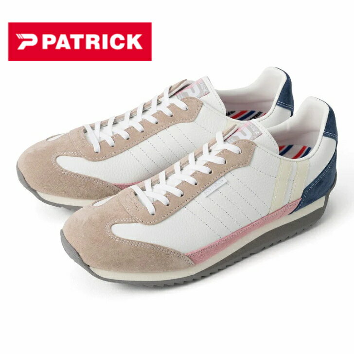 パトリック PATRICK スニーカー レディース マラソン MARATHON-FLR 505000 ホワイト/ピンク フローラ 撥水ステアレザー MADE IN JAPAN 日本製 送料無料