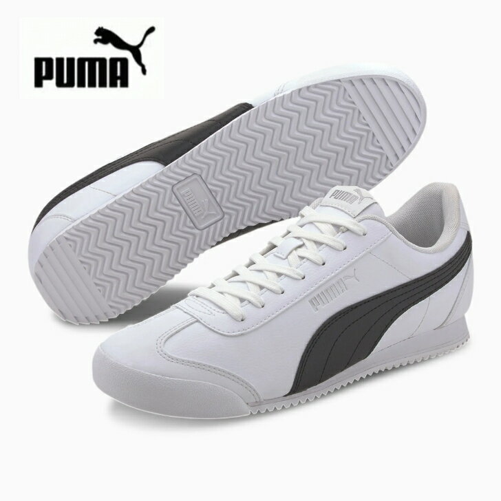 【39ショップ買い回り期間限定P10倍!】プーマ レディース チュリーノ FSL PUMA 372861 ホワイト/ブラック スニーカー シューズ 紐靴 コート系 ローカット 送料無料