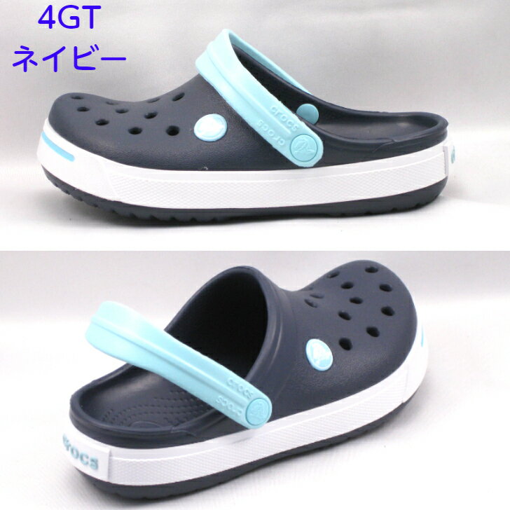 クロックス サンダル キッズ Crocband 2 Clog クロックバンド 2.0 crocs 11990 4GT ネイビー Navy/Ice Blue 6E2 ピンク Petal Pink/Dahlia 送料無料