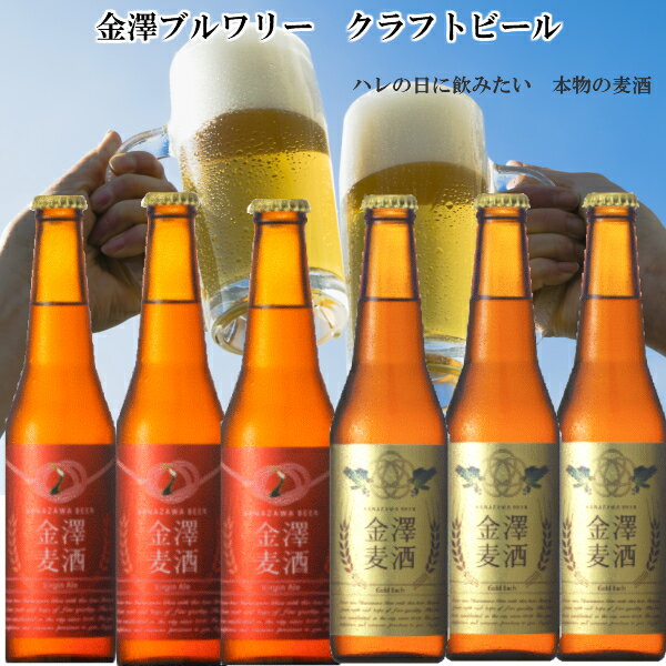 【送料無料】金澤ブルワリービールセット（330ミリ×6本セット）箱のデザインが変わる事もございます