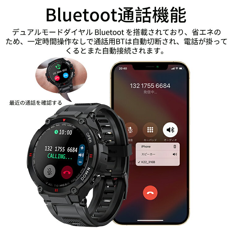 【500円OFFクーポン】スマートウォッチ Bluetooth通話 スポーツウォッチ 多機能 着信通知 LINE通知 活動量計 歩数計 天気予報 遠隔撮影 音楽再生 メンズ レディース 誕生日 プレゼント 腕時計 日本語 iPhone/Android対応