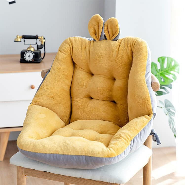 フロアクッションうさ耳 背もたれクッション クッション 座布団 かわいい 背もたれクッション 春夏対応 秋冬 学生 オフィス 腰サポート 一体型 厚手 冷房対策 防寒 デスクワーク用品 快適 車用 自宅用 おしゃれ [2]