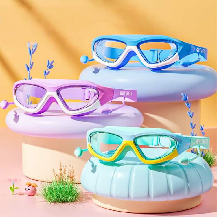 女の子 男の子 水泳ゴーグル 子供用 キッズ 子供 水泳メガネ プールゴーグル 防水 ...