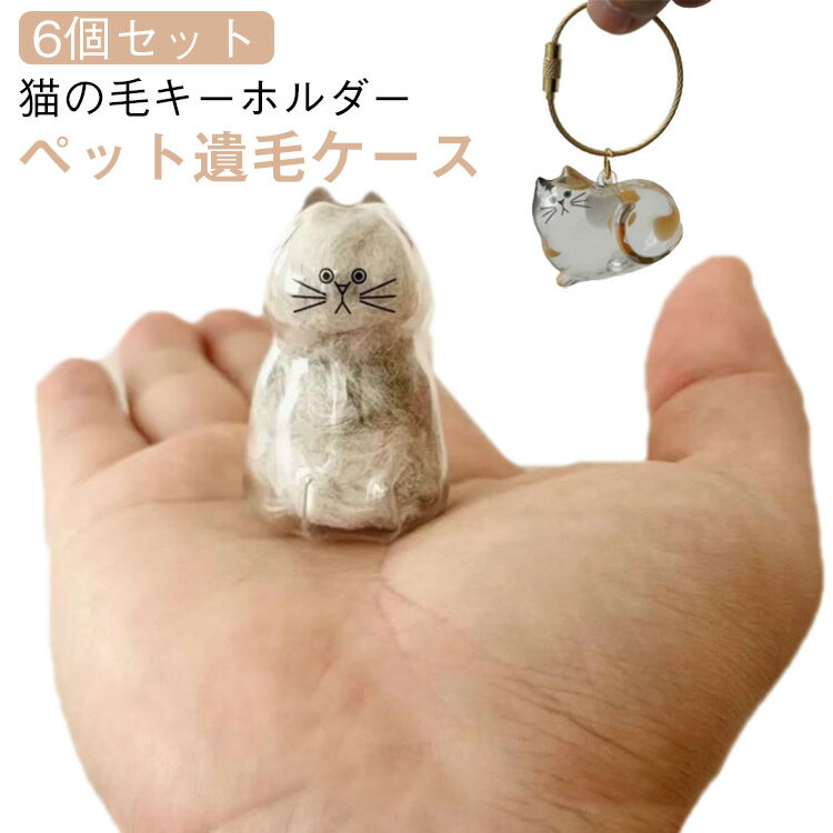 8個セット 猫毛収納ボックス 遺毛 ケース 猫の毛収納ボトル キーホルダー 猫毛玉入れ 猫毛 透明カプセル キーホルダー ペット 遺毛入れ 透明 ネコ 猫の毛収納ボトル ペット 毛を保管するボトル かわいい ペットひげ・抜け毛収納 携帯 ねこ 猫 小動物