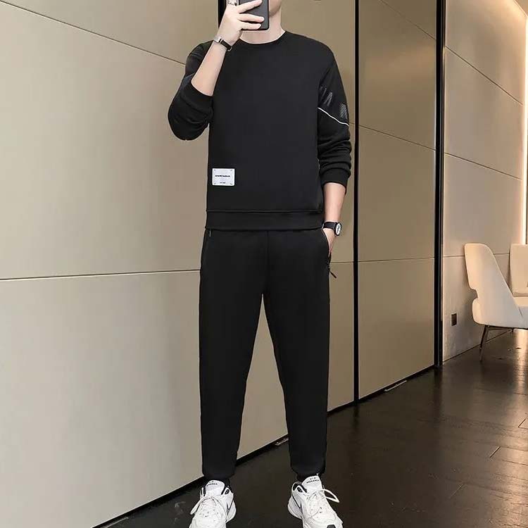 セットアップ 大きいサイズ 長袖 メンズ スウェットパンツ 無地 セットアップ スエット プルオーバー 上下組 トップス 上下セット パーカー 重ね着風 スポーツウェア 春秋 イージーパンツ ジャージ パジャマ 暖かい シンプル 部屋着 ルームウェア