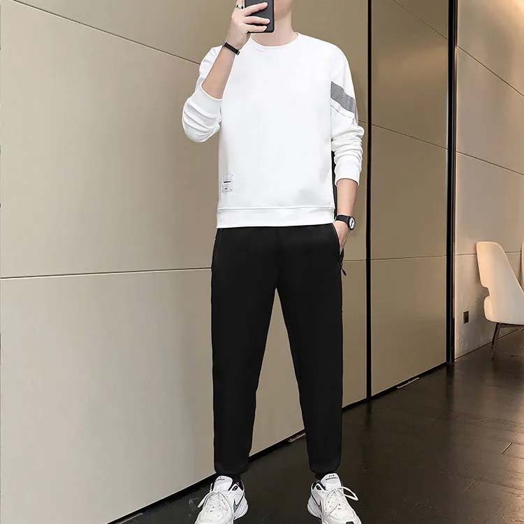 セットアップ 大きいサイズ 長袖 メンズ スウェットパンツ 無地 セットアップ スエット プルオーバー 上下組 トップス 上下セット パーカー 重ね着風 スポーツウェア 春秋 イージーパンツ ジャージ パジャマ 暖かい シンプル 部屋着 ルームウェア