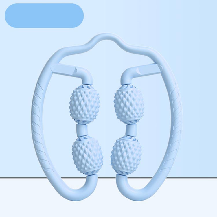 かげちゃんショップの手持ち挟む式 マッサージローラー むくみ解消 腰 太もも マッサージローラー ストレッチ 脚やせ 筋膜 マッサージ 足 フォームローラー 全身 フォームローラー 美脚 ふくらはぎ リリースマッサージ 便携 軽量 ヨガグッズ｜アングル3