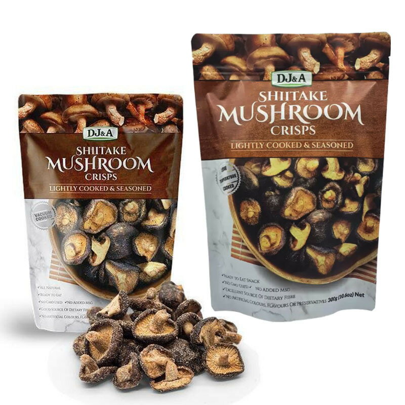 【2袋セット】コストコ しいたけマッシュルームクリスプ DJ&A しいたけチップス マッシュルームクリスプ DJ&A Shiitake Mushroom Crisps 300g