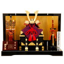 【五月人形】【京甲冑】京兜平飾り 8号赤糸裾濃縅之兜 【平安武久】【京兜平飾り】【平飾り】K-402