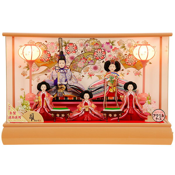 雛人形　ケース飾り　K105　オルゴール付き【雛人形】【親王ケース飾り】【佳月】【かげつ】【送料無料】【雛人形 高級品】K105【2025年新作】
