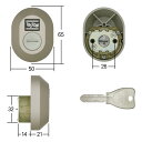 【LIXIL リクシル(TOSTEM)】玄関交換用 Z-1A2-DCTC MIWA PS(DN) 2個同一キーシリンダー シャイングレー色(QDK668-QDK668)